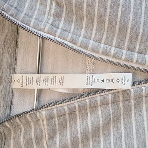 Lululemon size 4 grey and white striped hoodie